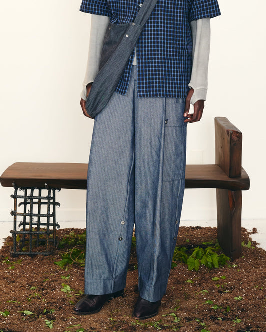 Long Pants – Indigo Herringbone